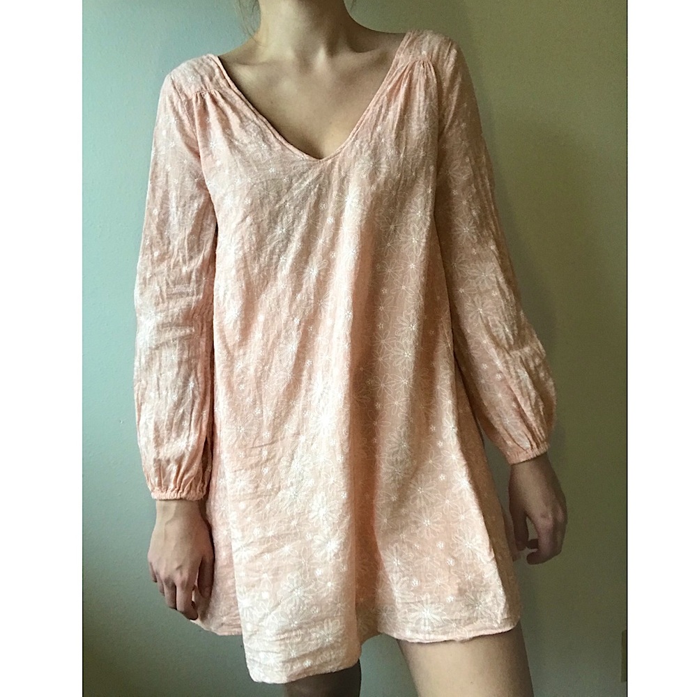 NWT 🍑 Sadie & Sage Boho Peach Floral Dress